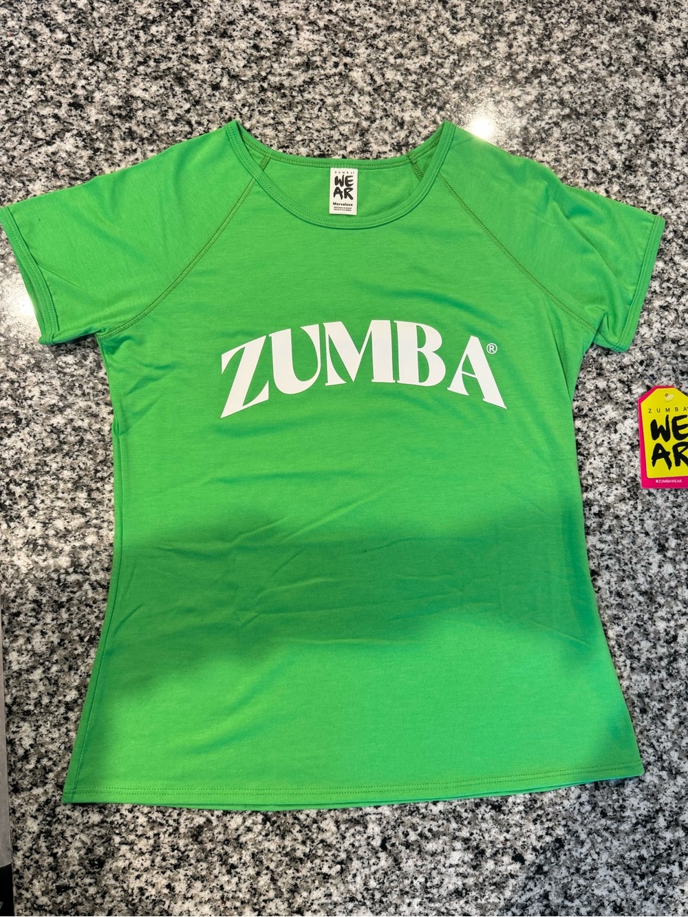 Zumba Fitness Bright Green Short Sleeve Logo Tee